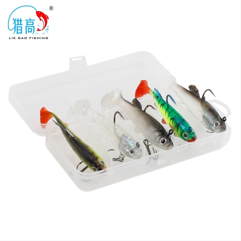 Set Hunting High - năluci imitatie, năluci cu acoperire de plumb, momeală moale