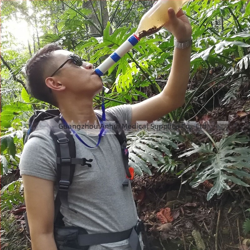 Pai de filtrare a apei pentru camping, cu membrană ultrafiltrare, cărbune activ și nanoparticule de argint antibacteriene, material: ABS alimentar plastic + membrană cu fibră goală ultrafiltrare, capacitate 1000 L