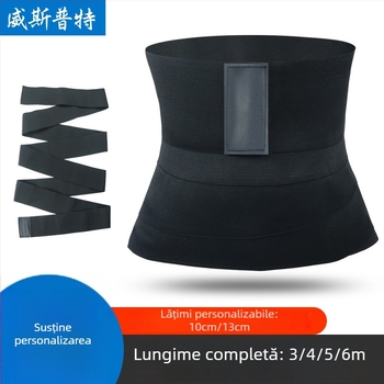 Centură de talie pentru yoga și fitness – înfășurare elastică, unisex adulți, poliester, curea cu mai multe cercuri