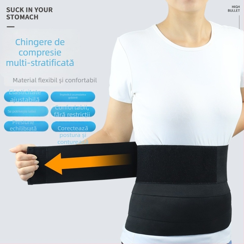 Centură de talie pentru yoga și fitness – înfășurare elastică, unisex adulți, poliester, curea cu mai multe cercuri