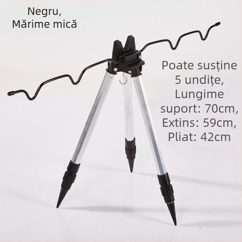 Suport triunghiular telescopic pentru lansete de pescuit marin, din aliaj de aluminiu, pentru mai multe lansete, trepied extensibil