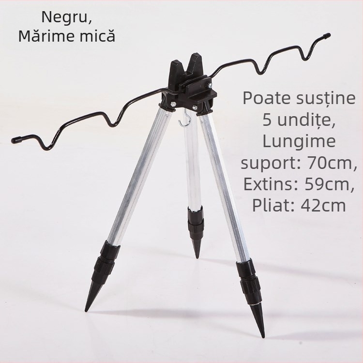 Suport triunghiular telescopic pentru lansete de pescuit marin, din aliaj de aluminiu, pentru mai multe lansete, trepied extensibil