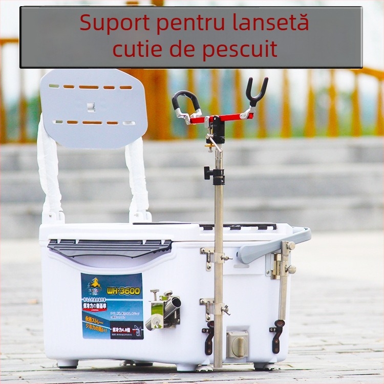 Suport pentru bețe de pescuit din oțel inoxidabil, pliabil, cu direcții multiple, pentru pescuit pe stânci, în larg și pe mal