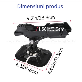 Suport pentru undițe de barcă, stand pentru lansete, reglabil la 360°, accesorii din ABS pentru caiac