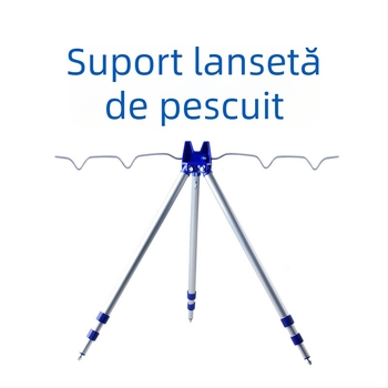 Suport triunghiular telescopic din aliaj de aluminiu pentru pescuit la mare