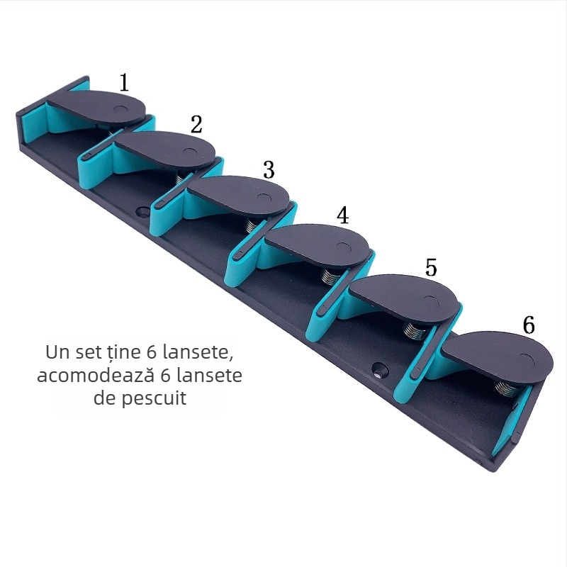 Suport montat pe perete pentru lansete de pescuit, afișaj și depozitare pentru uz casnic