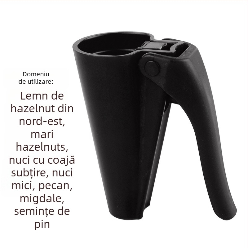 Unealtă multifuncțională de decojire a nucilor — clește cu formă de pâlnie pentru nuci și alune; plastic dur ABS+PP; prelucrare personalizabilă; logo tipărit