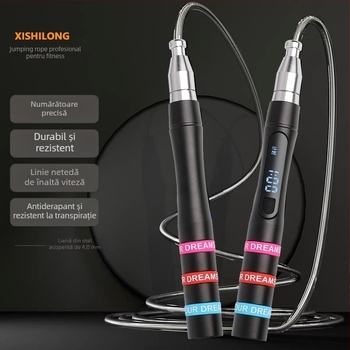 Coardă de sărit Shilong, PVC; destinată antrenamentelor de fitness și exercițiilor corporale, potrivită pentru copii.