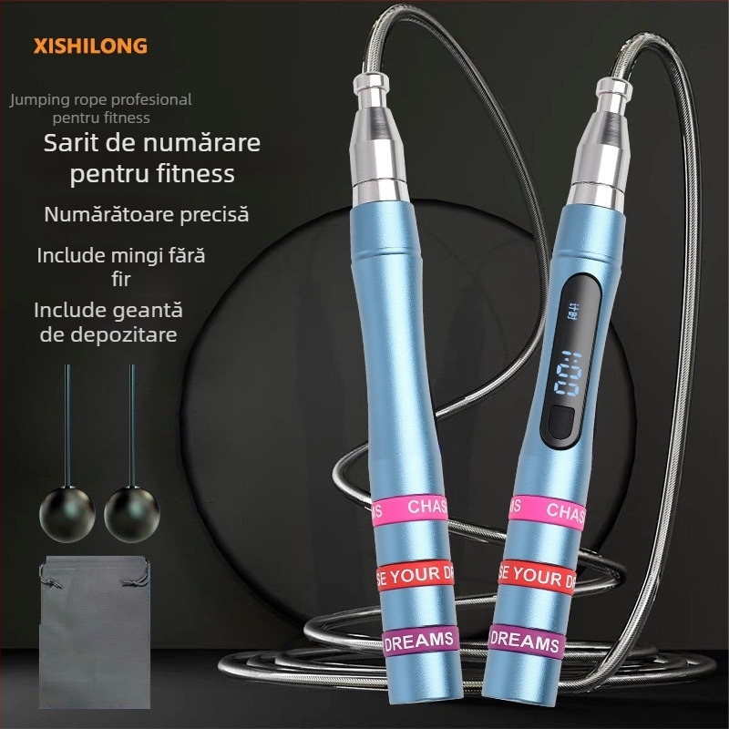Coardă de sărit Shilong, PVC; destinată antrenamentelor de fitness și exercițiilor corporale, potrivită pentru copii.