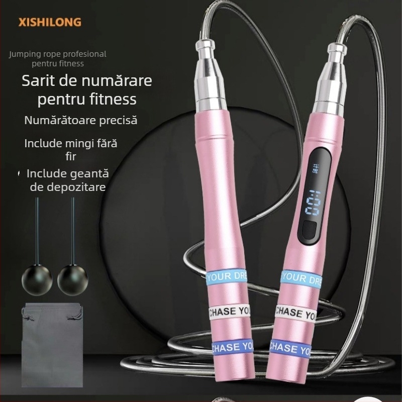 Coardă de sărit Shilong, PVC; destinată antrenamentelor de fitness și exercițiilor corporale, potrivită pentru copii.