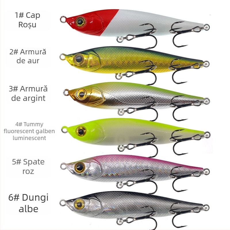 Momelă creion scufundătoare pentru bass de apă dulce – imitare/bionic, ABS plastic, 10/15/22 g