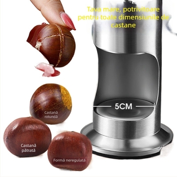 Deschizător de castane cu formă în cruce, oțel inoxidabil 304, stil antic-retro, lansat în 2019