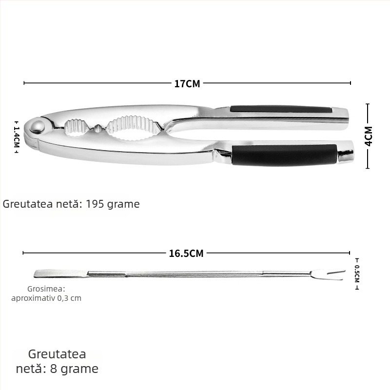 Clips multifuncțional pentru nuci — design modern minimalist (Material: aliaj de zinc; Personalizare procesare: Da; Imprimare logo: Da; Brand: Jia Le Meng)