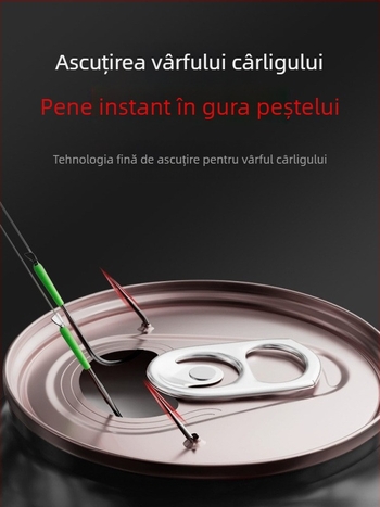 Cârlig de pește Dragon Tooth, cu barbă, mărime №6, 10 buc./cutie, pentru pescuit de apă dulce în râuri, iazuri, lacuri, rezervoare