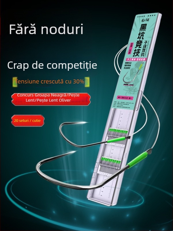 Cârlig de pește Dragon Tooth, cu barbă, mărime №6, 10 buc./cutie, pentru pescuit de apă dulce în râuri, iazuri, lacuri, rezervoare