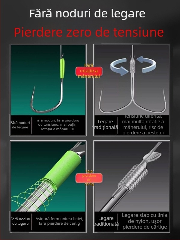 Cârlig de pește Dragon Tooth, cu barbă, mărime №6, 10 buc./cutie, pentru pescuit de apă dulce în râuri, iazuri, lacuri, rezervoare