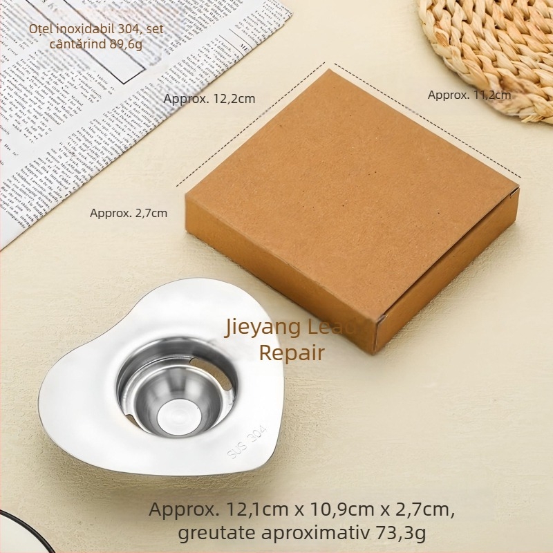 Separator pentru albușuri din oțel inoxidabil – unealtă de bucătărie manuală, imprimare de logo disponibilă și branding personalizabil