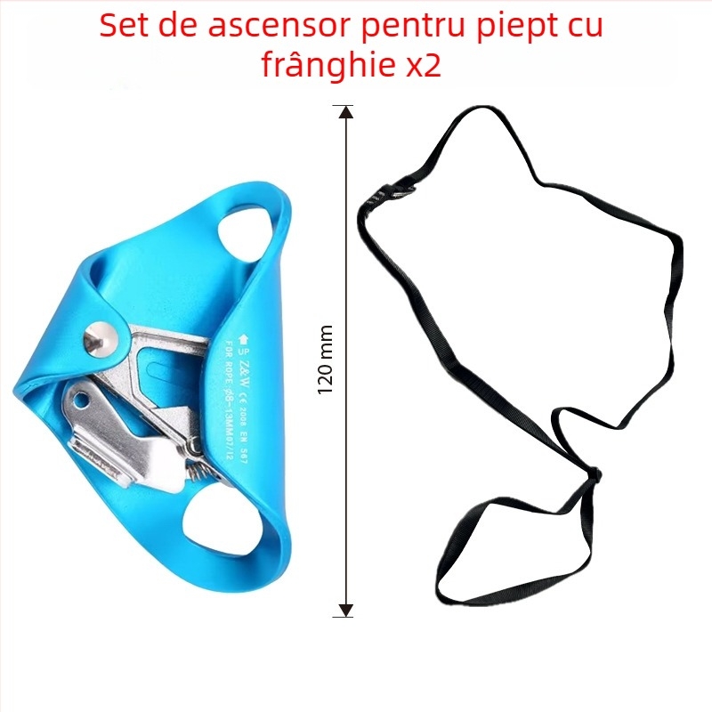 Ascender toracic pentru alpinism — Q&C, aluminiu de aviație, protecție anti-cădere