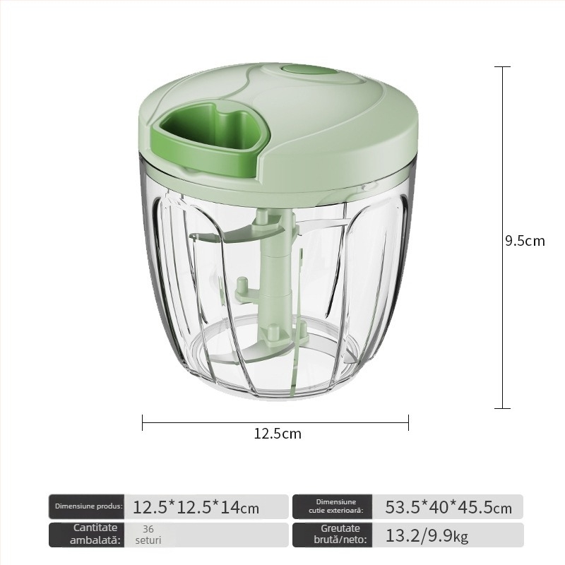 Prese manuală de usturoi, ustensilă de bucătărie multifuncțională, marca Happy Mommy, material PS/ABS/PP și oțel inoxidabil