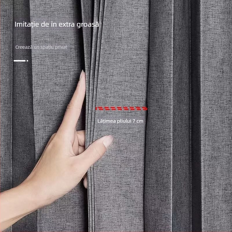 Draperie de duș pliabilă cu separator magnetic invizibil, impermeabilă, culoare solidă, îngroșată, anti-mucegai pentru baie
