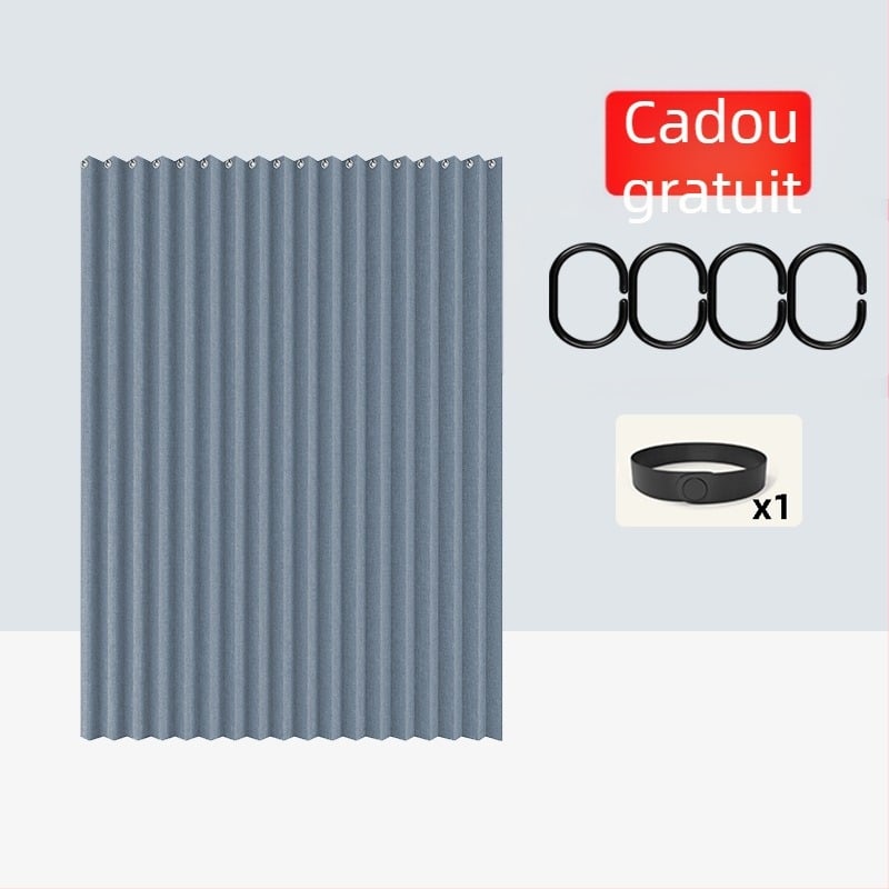 Draperie de duș pliabilă cu separator magnetic invizibil, impermeabilă, culoare solidă, îngroșată, anti-mucegai pentru baie