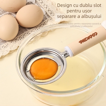 Set din oțel inoxidabil pentru cofetărie cu sită pentru făină, strecurător, sită filtrantă, tel pentru ouă și separator de albușuri; imprimare logo disponibilă; ideal cadou; manual