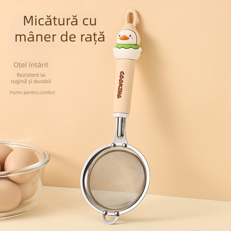 Set din oțel inoxidabil pentru cofetărie cu sită pentru făină, strecurător, sită filtrantă, tel pentru ouă și separator de albușuri; imprimare logo disponibilă; ideal cadou; manual