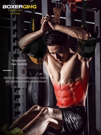 BOXERGING Curea pentru curl abdominal pentru ridicări de picioare suspendate și antrenament la bară, pliabilă, 0.5 kg