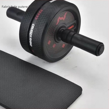 Rulou pentru abdomen cu două roți – fără recul, silențios, nu se pliază, pentru uz casnic