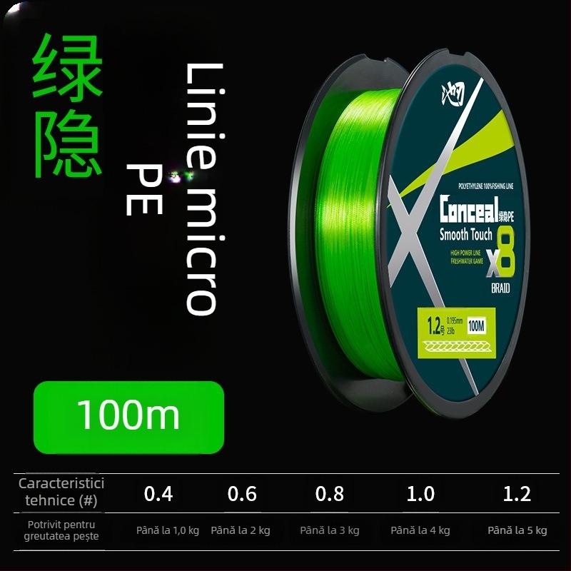 Pool Blade linie principală de pescuit, din PE, cu rezistență mare, pachet de 100 bucăți