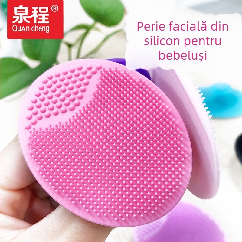 Perie de curățare facială din silicon, design manual compact, silicon de calitate alimentară, curățare profundă, etichetare privată disponibilă