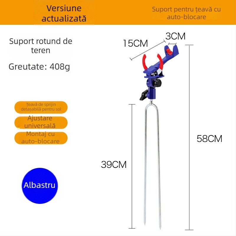 Suport pentru undițe din oțel inoxidabil, fix, fără rotire, nepliabil
