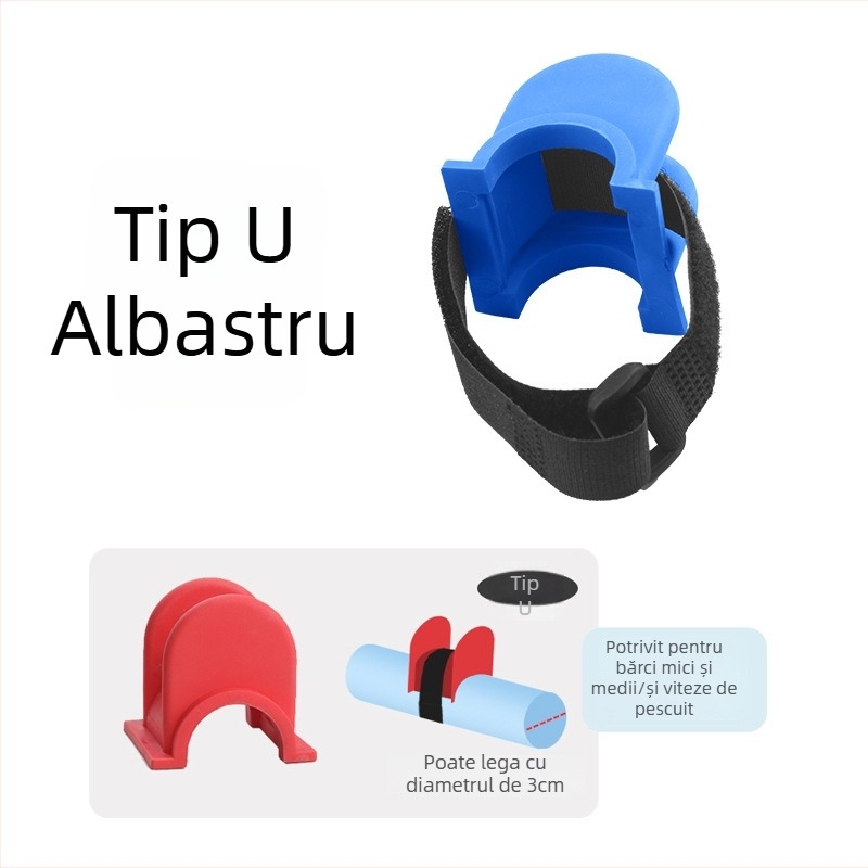 Suport Baiqi pentru undițe pentru barcă și caiac — accesorii, material TPE, fără rotire, nepliazabil