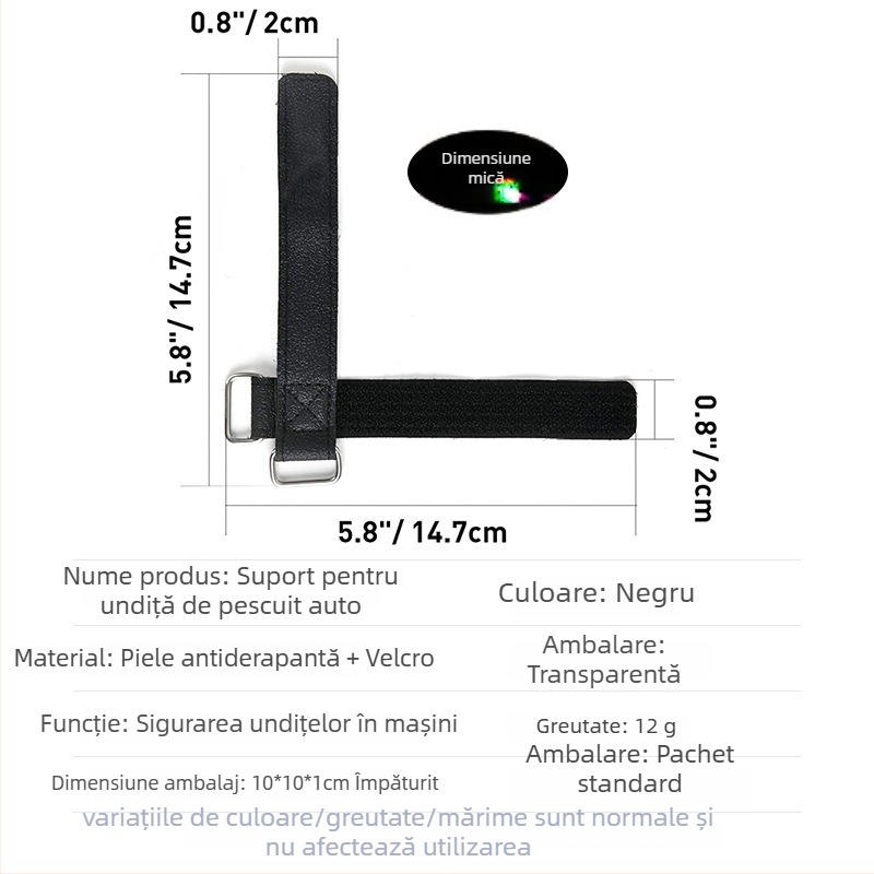 Suport pentru țevi de pescuit auto cu curea de fixare — brand Easy buckle, material nylon și poliester, model single-pack