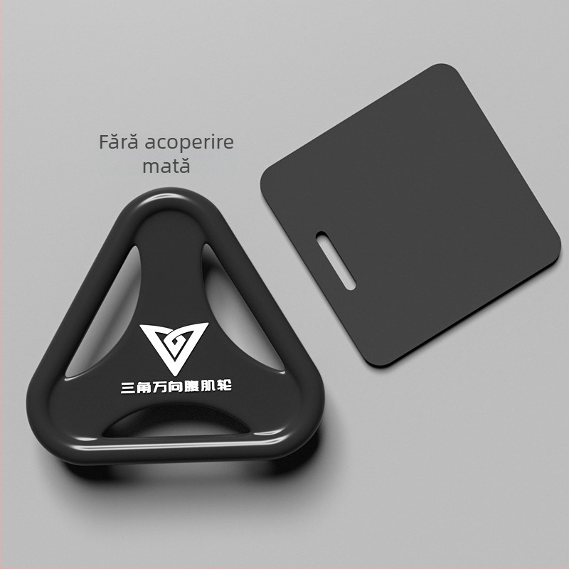 Xuanshang 006-j Placă triunghiulară pentru abdomen cu roți silențioase universale – echipament de fitness pentru interior, 2 kg