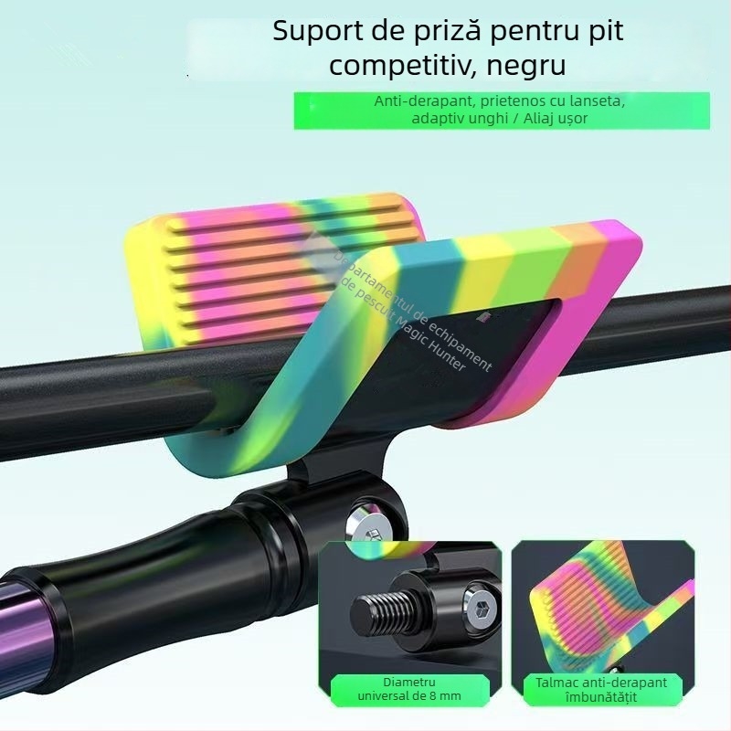 Capac de cap pentru suport de undițe cu revenire automată, acoperire completă, cap din silicon în formă de corn, pernă anti-derapare; Brand Xin miao, Material: aliaj de aluminiu