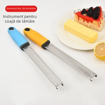 Răzătoare multifuncțională din oțel inoxidabil 304, zestier pentru citrice, răzătoare pentru brânză, curățare/cojire și felii de fructe, mâner PP+TPR