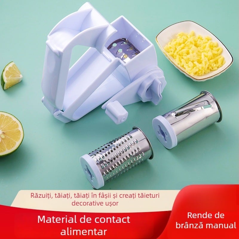 Răzuitor rotativ manual pentru brânză, Oțel inoxidabil 430, Plastic ABS/PS, Logo imprimabil