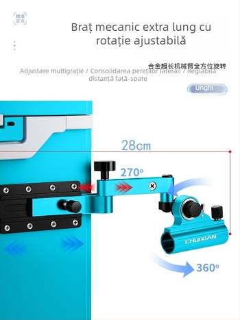 Accesorii pentru cutia de pescuit cu braț mecanic lung, tip inserție universal, aliaj aluminiu-magneziu, suport de colț pliabil