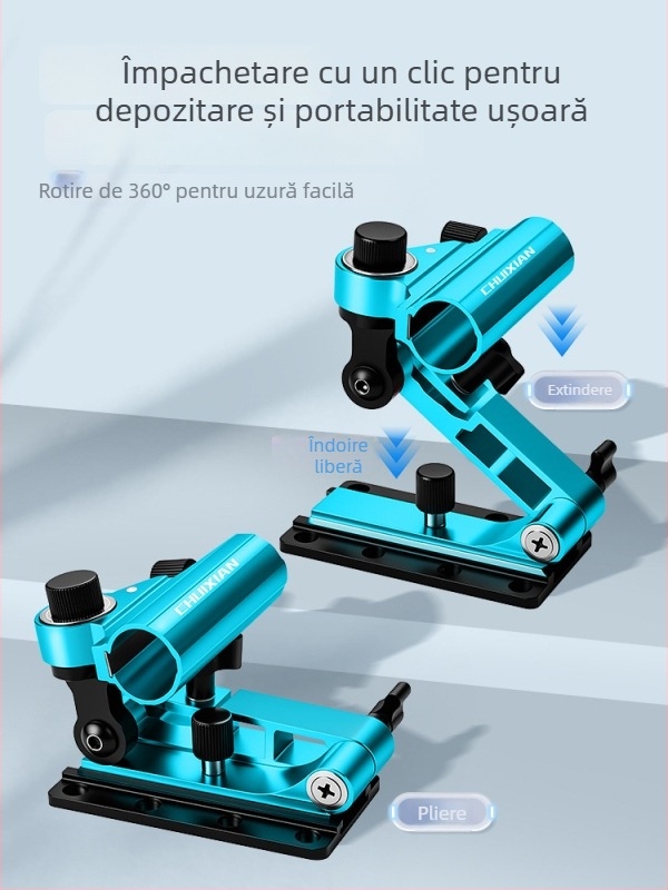 Accesorii pentru cutia de pescuit cu braț mecanic lung, tip inserție universal, aliaj aluminiu-magneziu, suport de colț pliabil