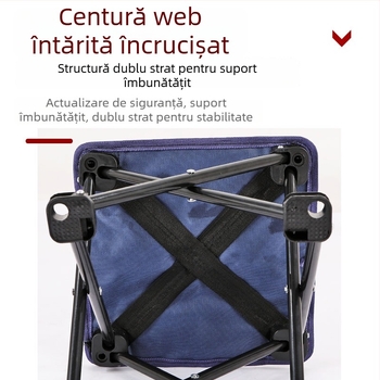 Scaun pliabil — oțel cu carbon înalt, portabil pentru exterior, personalizabil