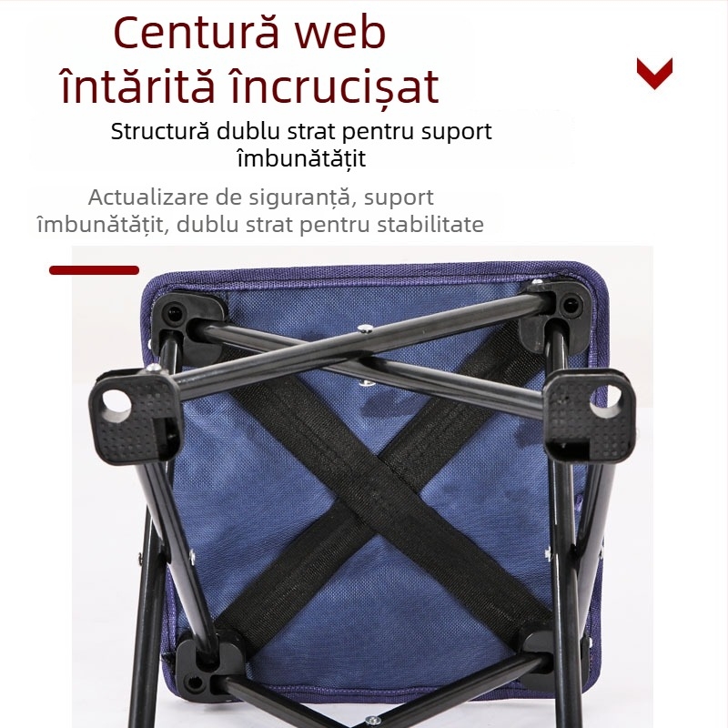 Scaun pliabil — oțel cu carbon înalt, portabil pentru exterior, personalizabil