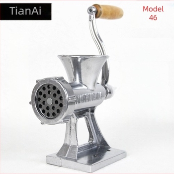 JCW-46 Măcinător de carne manual din aliaj de aluminiu pentru uz casnic; măcinare carne, legume și ardei iute