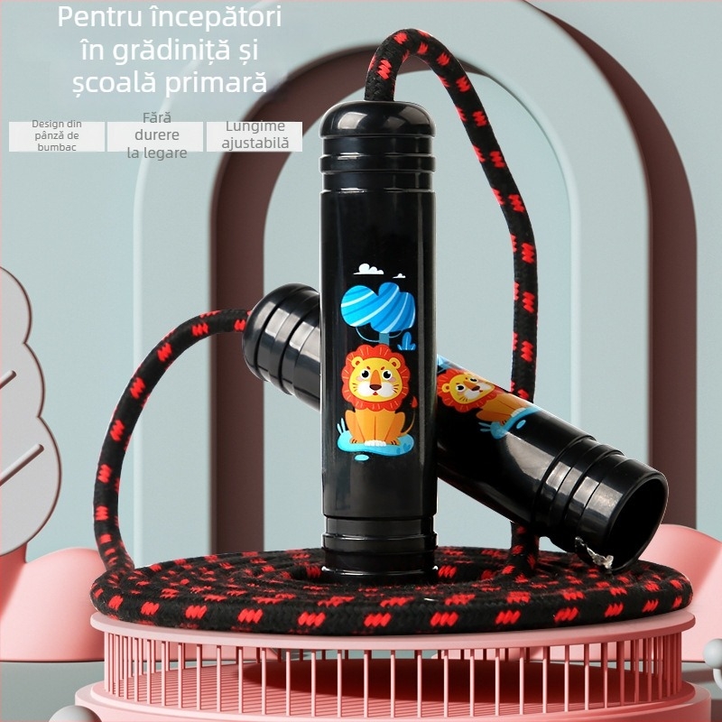 Coardă sărituri QIM | Material ABS/bumbac, lungime 2,7 m | potrivită pentru copii, fitness și sport