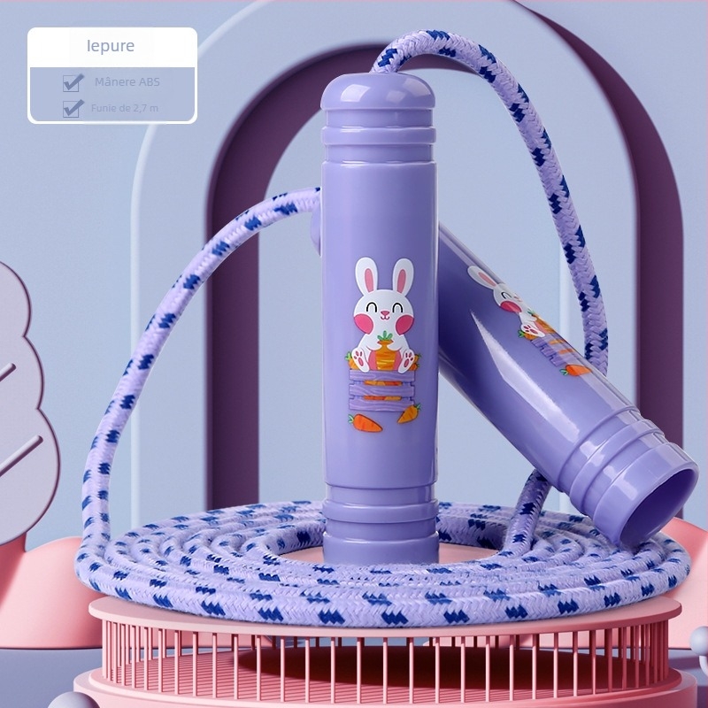 Coardă sărituri QIM | Material ABS/bumbac, lungime 2,7 m | potrivită pentru copii, fitness și sport