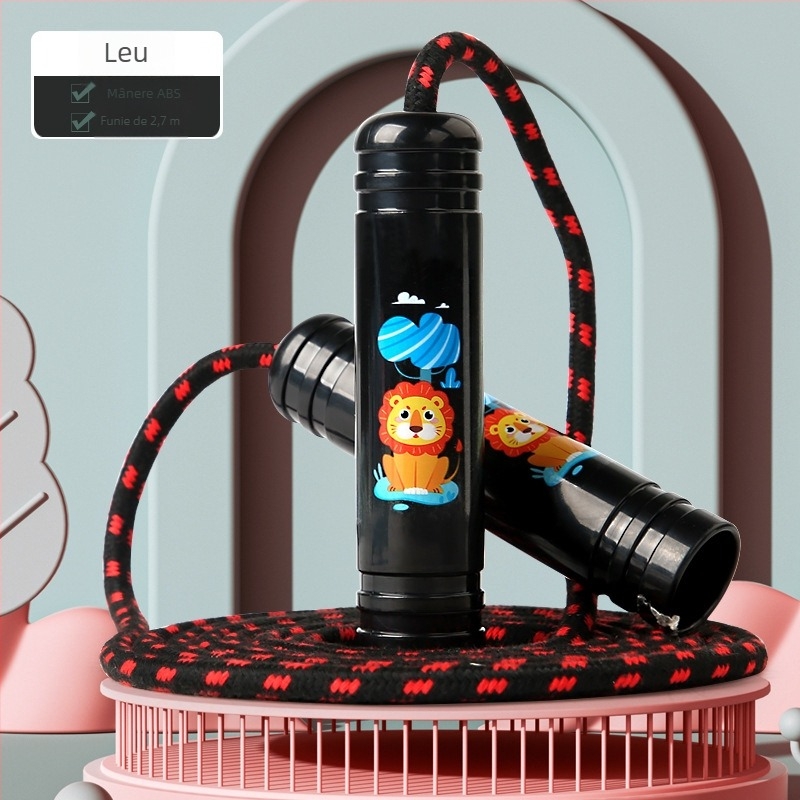 Coardă sărituri QIM | Material ABS/bumbac, lungime 2,7 m | potrivită pentru copii, fitness și sport