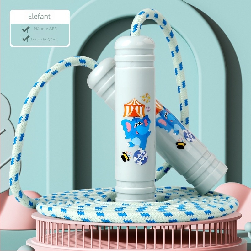 Coardă sărituri QIM | Material ABS/bumbac, lungime 2,7 m | potrivită pentru copii, fitness și sport