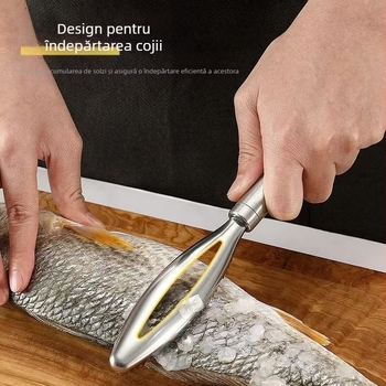 Racletă din oțel inoxidabil pentru solzi de pește, multifuncțională, ustensilă de bucătărie
