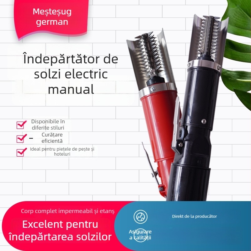 Mașină electrică pentru îndepărtarea solzilor de pe pește, sigilată, cu funcționare fără fir și prin cablu, automată, pentru uz casnic și comercial
