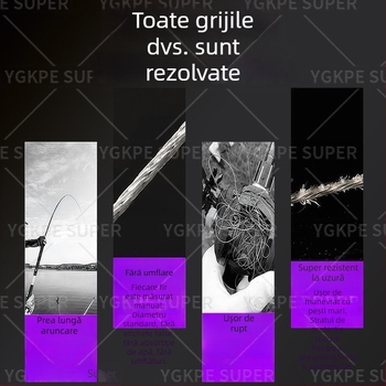 Linii principale de pescuit Zhen's, material PE, tracțiune puternică, 100 tăvi